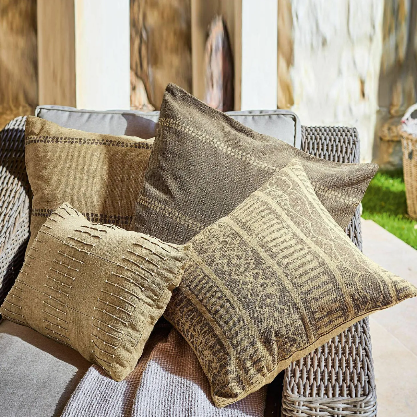 Set di 4 copricuscini Patti