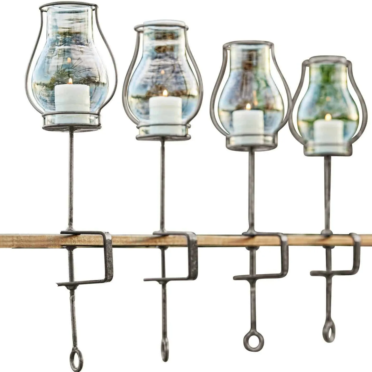 Set di 4 portacandele Calindra