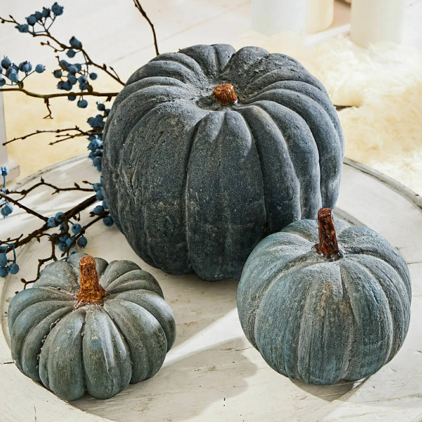 Set di 3 zucche decorative Pumpkin
